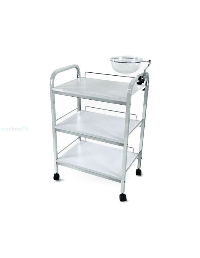 Εικόνα της TROLLEY WITH THREE SHELVES AND BOWL