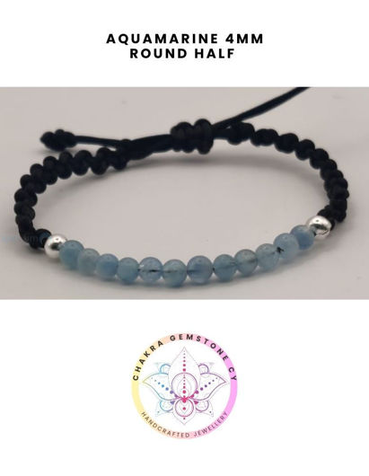 Picture of Aquamarine Energy Bracelet - STONE OF COURAGE. 16- 00CM Half Bracelet