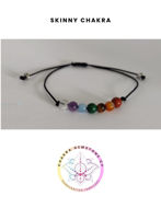 Εικόνα της 7 Chakra Natural Gemstone Energy Bracelet with adjustable cord  16-22CM Mini Bracelet