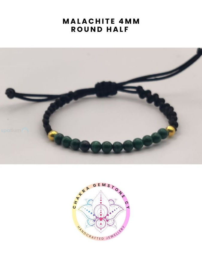 Εικόνα της Malachite Energy Bracelet - STONE OF TRANSFORMATION. 16-22CM Half Bracelet