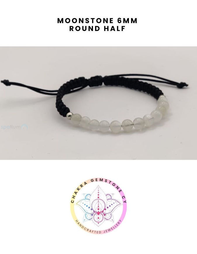 Picture of Moonstone Energy Bracelet- STONE OF INTUITION. 16-22CM Half Bracelet