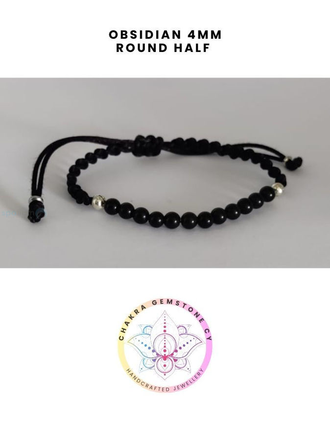 Picture of Obsidian Energy Bracelet - STONE OF STRENGTH. 16- 00CM Half Bracelet