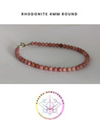 Εικόνα της Pink Rhodonite Energy Bracelet - STONE OF COMPASSION. 16CM