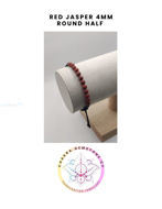 Εικόνα της Red Jasper Energy Bracelet- STONE OF EMPOWERMENT & STABILITY. 16-22CM Half Bracelet