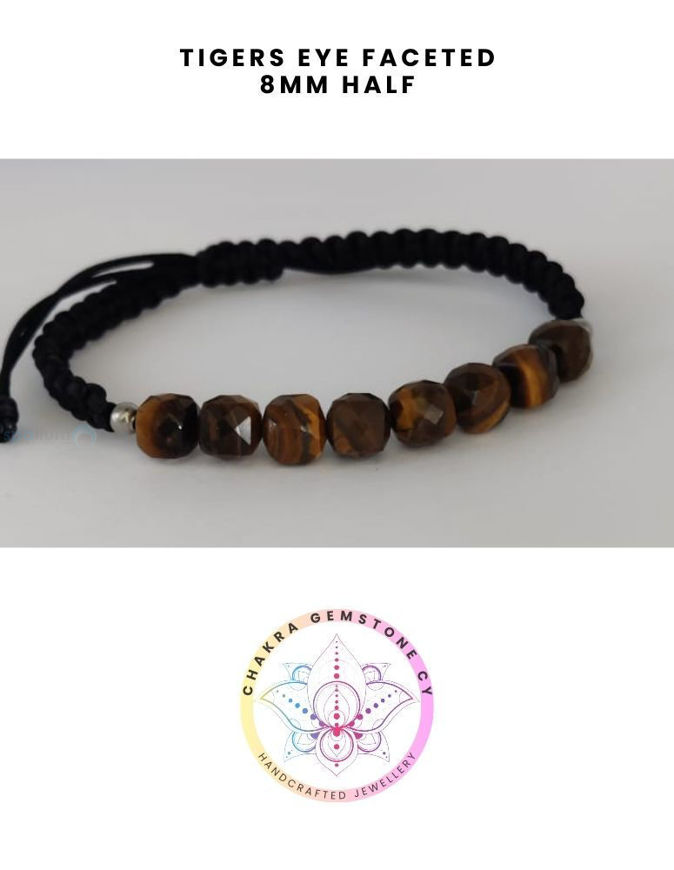 Εικόνα της Tigers eye Energy Bracelet - POWER STONE. 16-22CM 8MM Half Bracelet