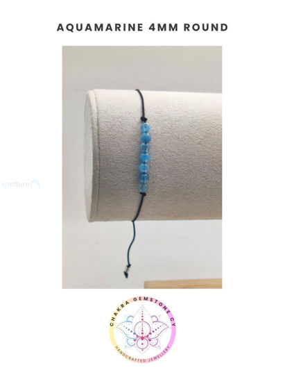 Εικόνα της Aquamarine Energy Bracelet - STONE OF COURAGE. 16- 00CM Mini Bracelet
