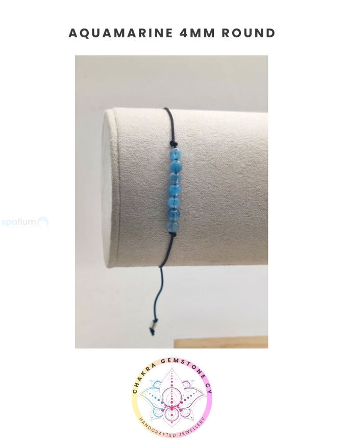 Εικόνα της Aquamarine Energy Bracelet - STONE OF COURAGE. 16- 00CM Mini Bracelet