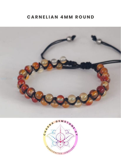Εικόνα της Carnelian Energy Bracelet - STONE OF ACTION. 16-22CM ADJUSTABLE Double Bracelet