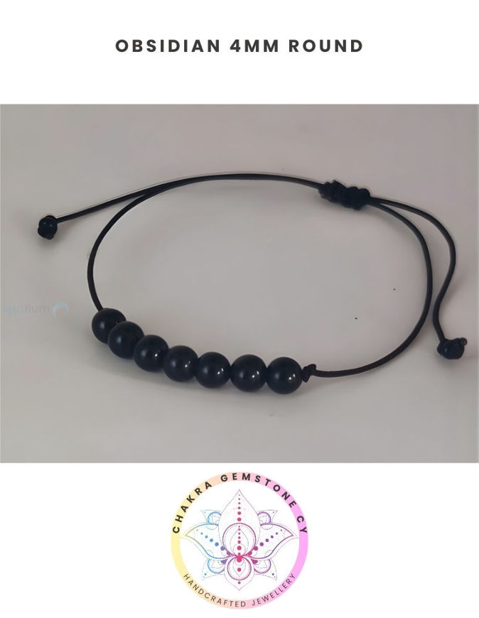Picture of Obsidian Energy Bracelet - STONE OF STRENGTH. 16- 00CM Mini Bracelet