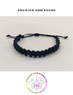 Εικόνα της Obsidian Energy Bracelet - STONE OF STRENGTH. 16-22CM ADJUSTABLE Double Bracelet