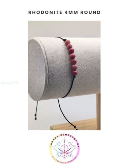 Εικόνα της Pink Rhodonite Energy Bracelet - STONE OF COMPASSION.  16-22CM Mini Bracelet