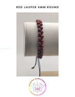 Εικόνα της Red Jasper Energy Bracelet- STONE OF EMPOWERMENT & STABILITY. 16-22CM ADJUSTABLE Double Bracelet