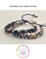 Εικόνα της Tourmaline Energy Bracelet. STONE OF HEALING. 16-22CM ADJUSTABLE Double Bracelet