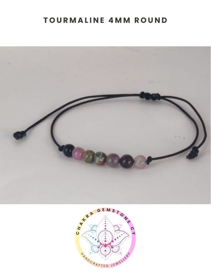 Picture of Tourmaline Energy Bracelet. STONE OF HEALING. 16-22CM Mini Bracelet