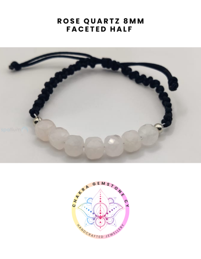 Εικόνα της Rose Quartz Energy Bracelet- STONE OF LOVE. 16-22CM Half Bracelet