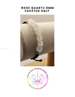 Εικόνα της Rose Quartz Energy Bracelet- STONE OF LOVE. 16-22CM Half Bracelet