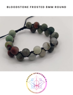 Εικόνα της Bloodstone Energy Bracelet- STONE OF COURAGE & PROTECTION. 16-22M ADJUSTABLE Double Bracelet