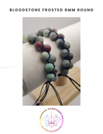 Εικόνα της Bloodstone Energy Bracelet- STONE OF COURAGE & PROTECTION. 16-22M ADJUSTABLE Double Bracelet