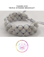 Picture of Rose Quartz Energy Bracelet- STONE OF LOVE. 16-22CM 8MM ADJUSTABLE TRIPLE STRAND